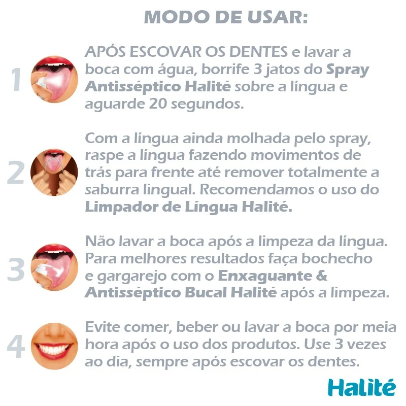 Modo de usar — Spray Antisséptico Halité